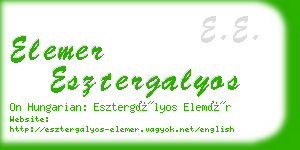 elemer esztergalyos business card